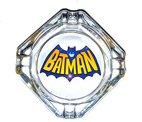 1966 Batman Bat Signal glass ashtray