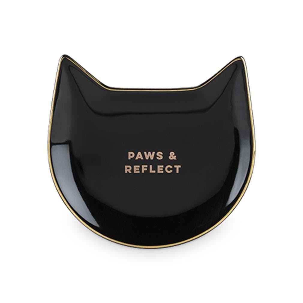 Pinky Up Paws & Reflect: Black Cat Tea Tray