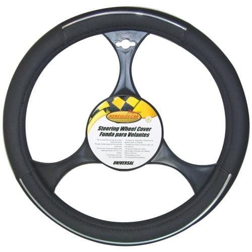 Steering Wheel Cover Spherion Silver Line - Black