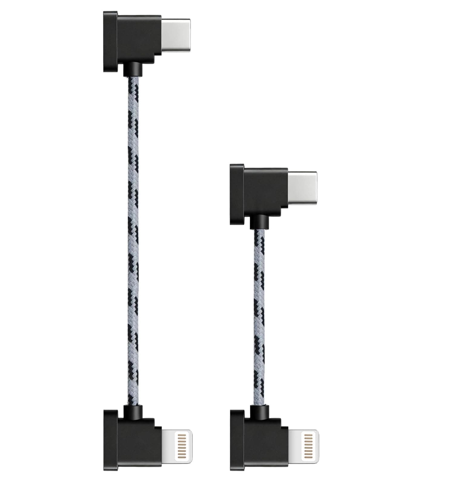 2 Pack USB-C to Lighting Braided Data Cable for DJI Drone RC-N2/N3 Controller/SDR Transmission Receiver, Link for iPhone 14 13 12 11 iPad to DJI Mavic 3 Series/Neo/Mini 4 Pro 3 2 SE/Air 3S 3