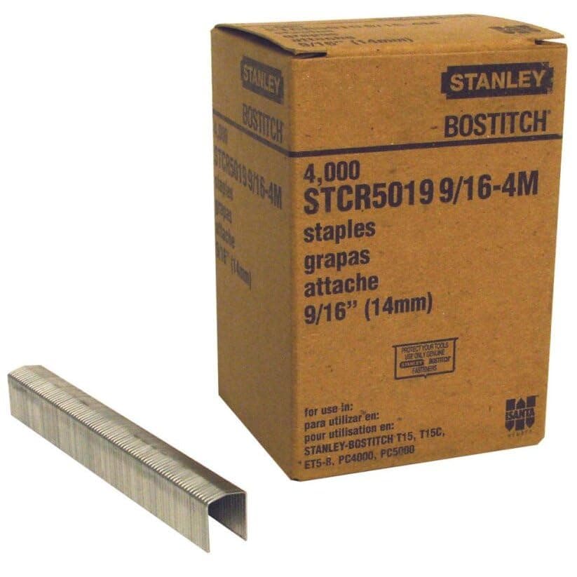 Bostitch STCR5019-9/16-4 9/16" Staples for Stapling Tackers - 4000 Per Box