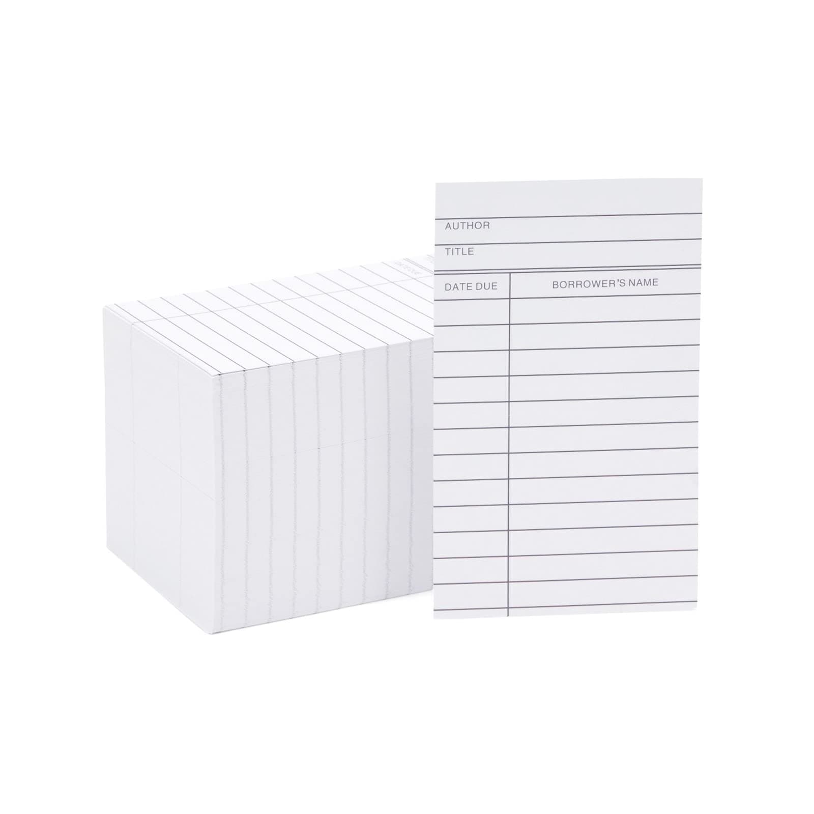 Library Checkout Cards, Due Date Note Cards for Record Keeping (3x5 in, 250 Pack)