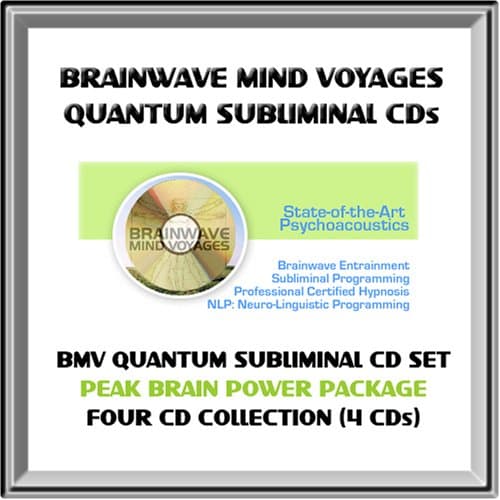 BMV Quantum Subliminal CD Set- 4 SUBLIMINAL CDs - Peak Mental Performance & Brain Power CD Collection with Brainwave Entrainment Technology & NLP (4 CDs: Photographic Memory Enhancement/Improve Memory Functioning, Accelerated Learning Genius, Improve Concentration & Focus Skills, Increase Creativity/Creative Ability)