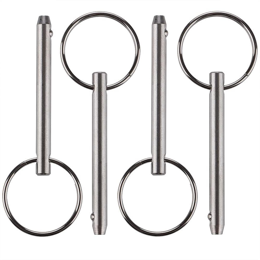 Jaexest 4 Pcs Quick Release Pin, 4.8*51mm(0.19''*2''), 316 Anti-Corrosion Stainless Steel, Bimini Top Pin, Marine hardware, Boat Hardware