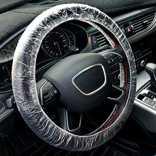 DENCO DISTRIBUTING, INC.Plastic Disposable Steering Wheel Covers 100 Pieces