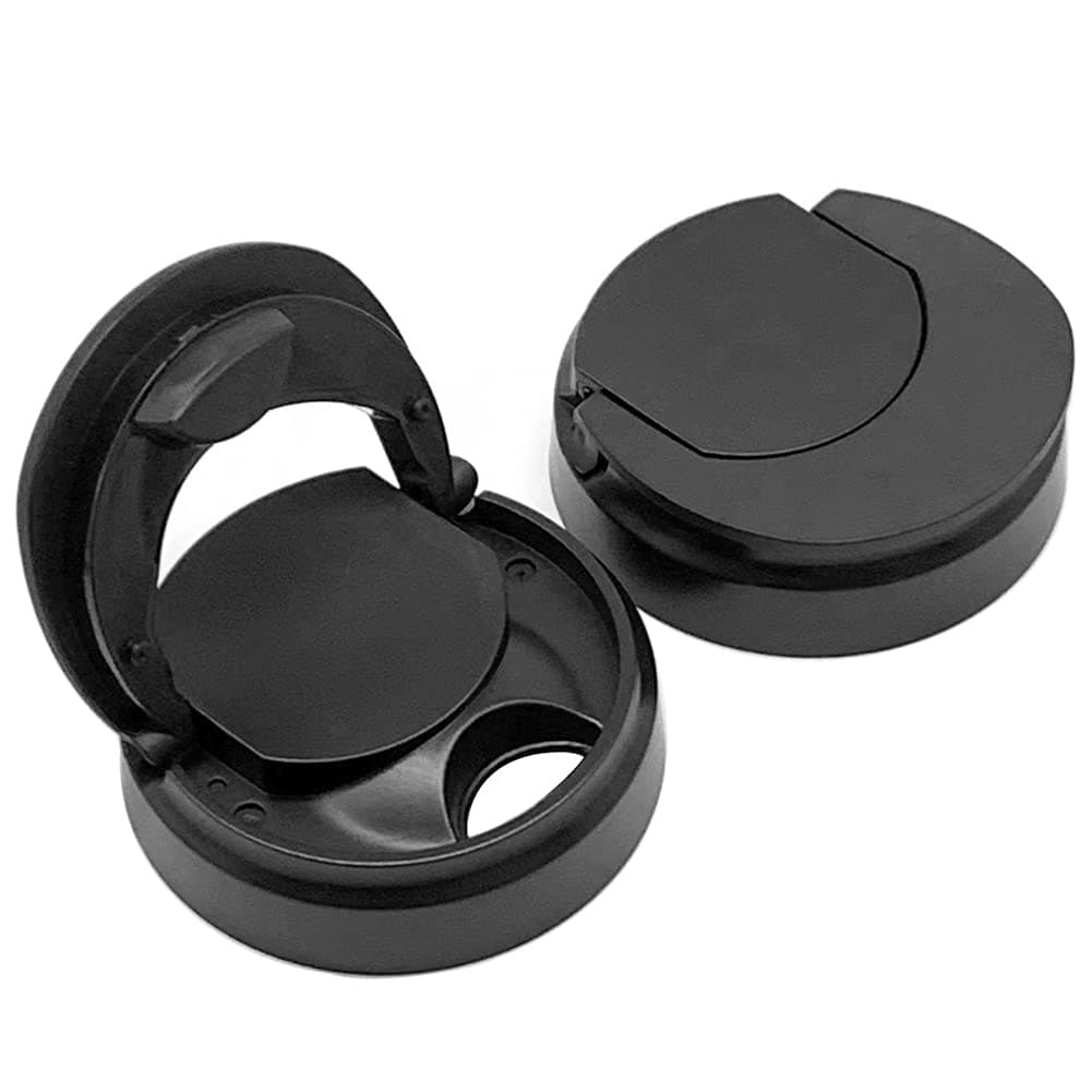Flip Top to-Go Lid Compatible with Magic Bullet Blender 250W Accessories & Replacement Part (2 Pack, Black)