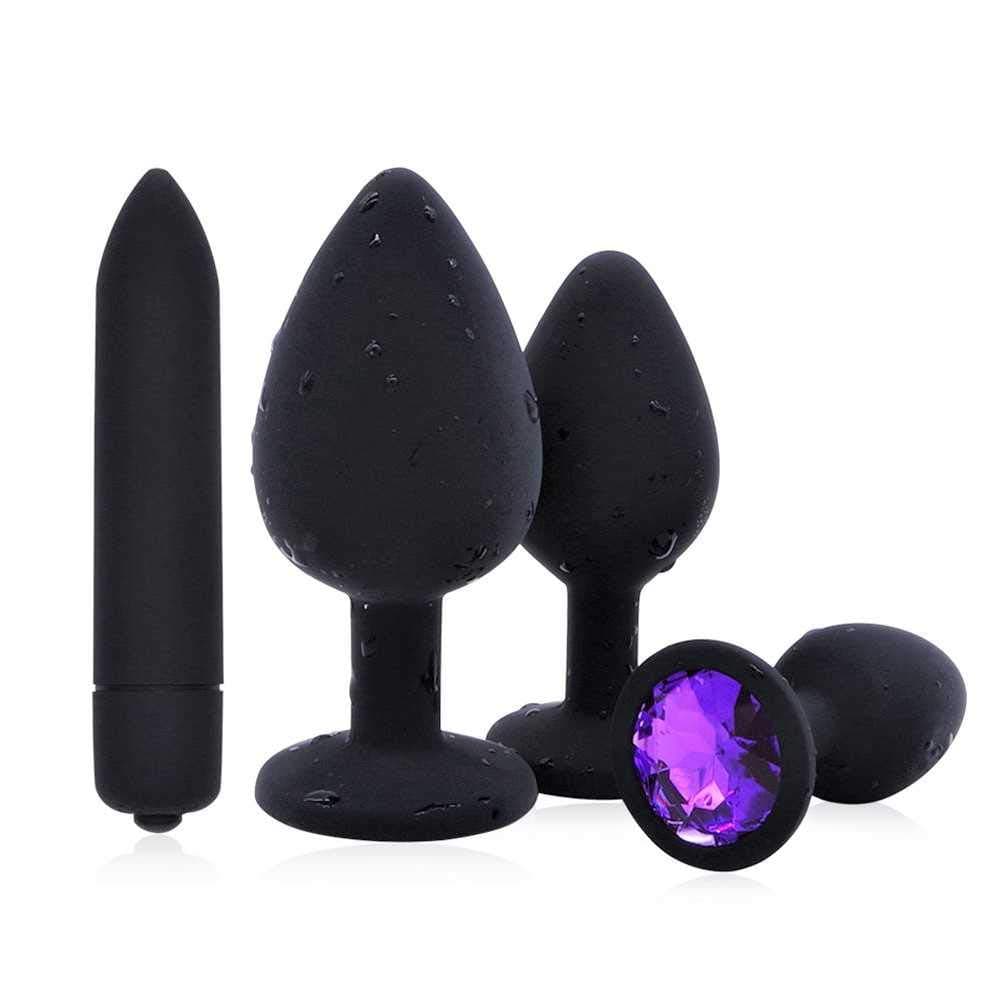 Starters Toys Beginner Amal Trainer 4Pcs Beginner Plug Set Toy Training Kit Novelty Anales Trainer with T-bar Base