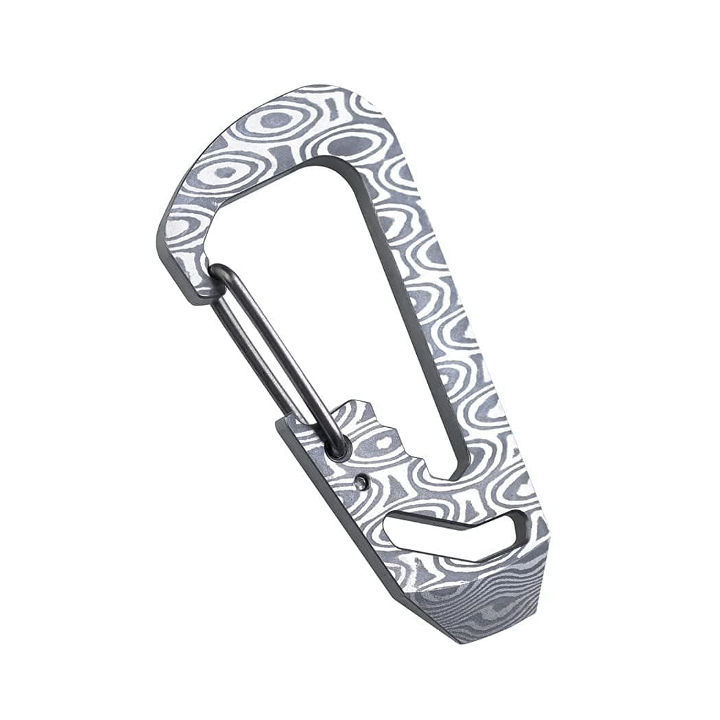 Mecarmy EH3 Titanium EDC Keychain Carabiner Multitool with Pry Bar/Hex Wrenches/Bottle Opener, Quick Release Backpack Clasps Hook, Key Ring Clip