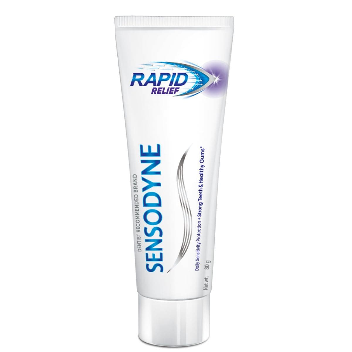 Sensodyne Toothpaste Rapid Relief | Fast Sensitivity Relief Tooth Paste Pack of 1 - 80gm | Fresh Taste | Dentist Recommended