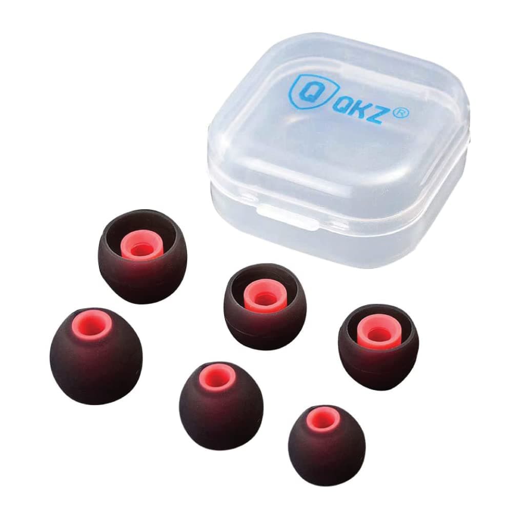 QKZ Silicone Eartips, 3 Pairs Noise Isolation Comfortable Replacement Earbud Tips VK4, ZXT, AK6 Pro, Max, DMX, KZ ZS10, ZST, ZSN Earphones