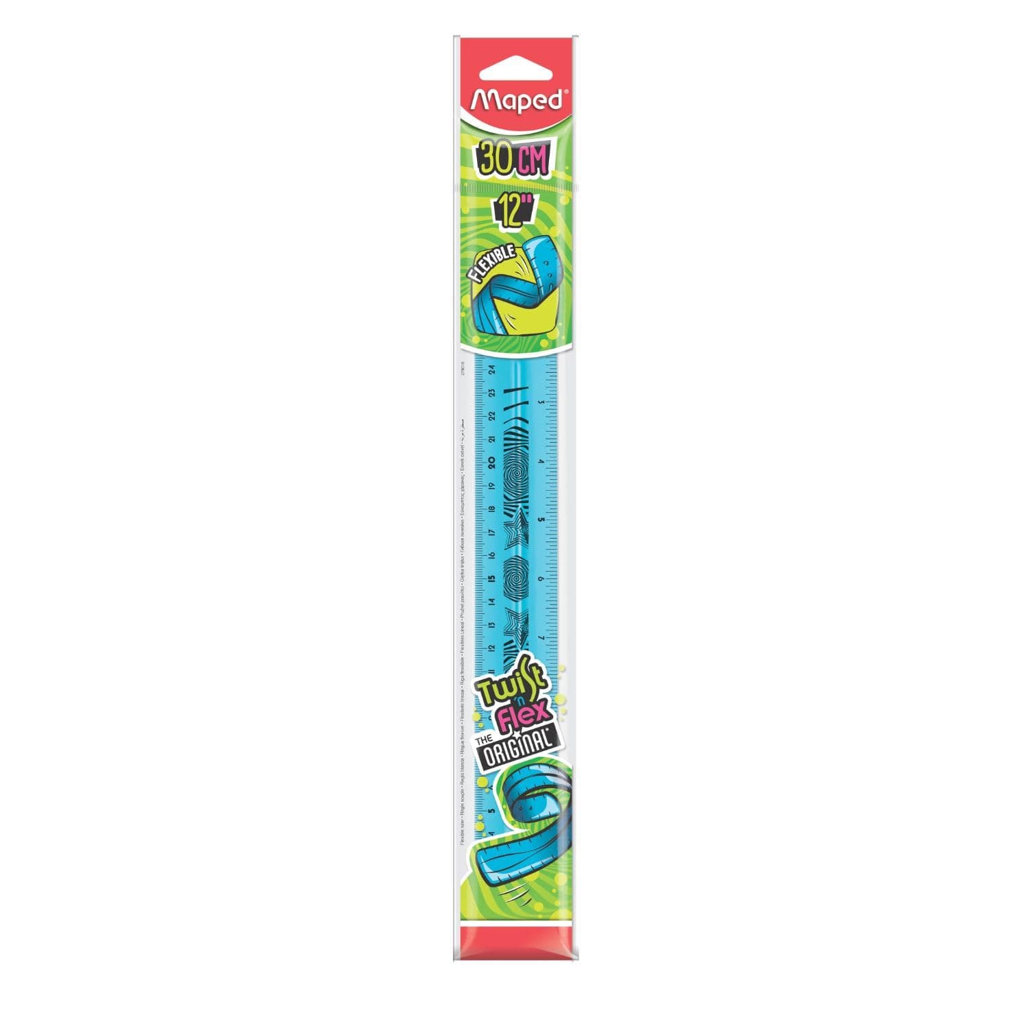 Maped Twist & Flex 30CM/12INC Ruler, Assorted, (279010)