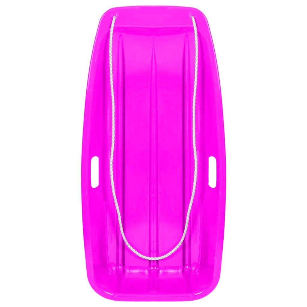 Sledge Toboggan Pull Rope Board Boat Durable Snow Sled Sleigh Purple