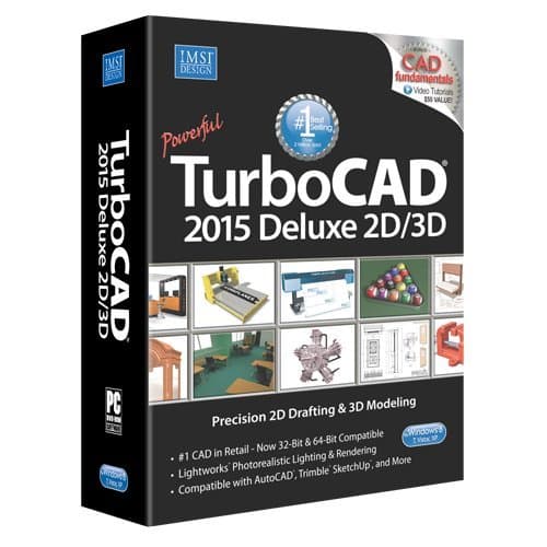 TurboCAD Deluxe 2015 - affordable 2D Drafting & 3D Modeling CAD Software