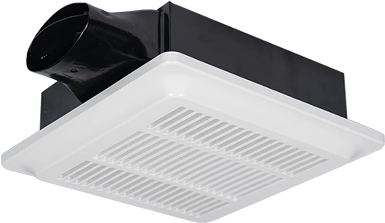 SP-LP0511 Multi-Spec High-Performance Low-Profile Healthier Bathroom Ventilation Fan, 50-80-110 CFM, Constant CFM, Certified Air Flow, Quiet EC Motor, White