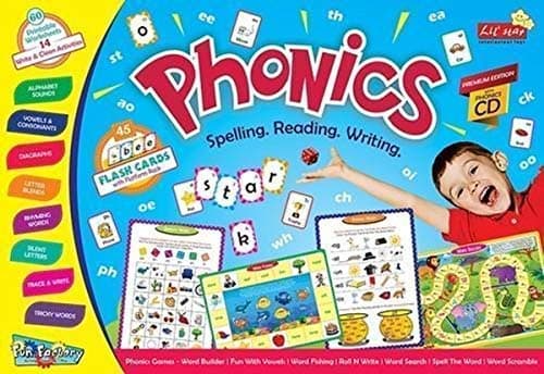 SARTHAM Phonics Games, Educational Activity for Kids (Spelling - Reading - Writing Aids)