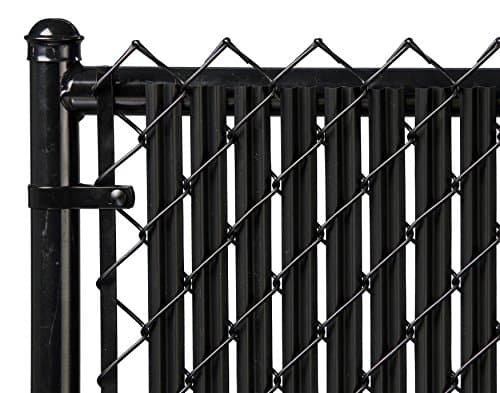 Ridged Slats - Single Wall Bottom Locking Privacy Slat for Chain Link Fence - 9 Colors - 6 Sizes (7ft, Black)