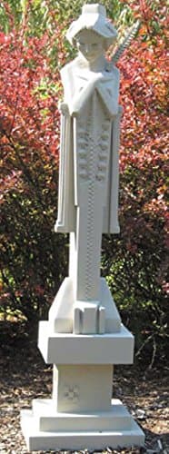 Frank Lloyd Wright Midway Gardens Sprite Statue with Baton and Pedestal Collectible Statue (42" H) - Authorized Reproduction - Cast Stone