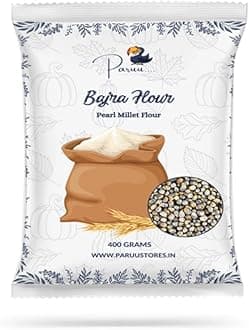 Paruu Bajra Flour 2.5Kg – 100% Pure Pearl Millet Flour | High Fiber & Gluten-Free | Rich in Iron, Protein & Essential Nutrients | Stone-Ground & Preservative-Free | Healthy & Wholesome Rotis | From Farm to Your Home