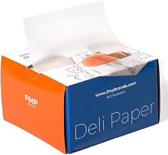 Fit Meal Prep [1000 Pack] 6 x 10.75" Wax Paper Sheets for Food, Interfolded Precut Deli Pop Up Grease-Proof Sandwich Paper Wraps, Waterproof for Lunch, Food Basket, Microwave Cover, BBQ