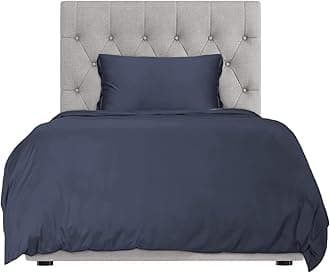 Hotel Sheets Direct 2 Piece Twin XL Duvet Cover Set, 100% Viscose Derived from Bamboo Comforter Cover with 1 Pillow Sham, Moisture-Wicking & Silky Texture, Cooling, Breathable, Easy Care, Navy Blue
