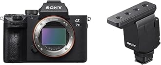 Sony a7 III ILCE7M3/B Full-Frame Mirrorless Interchangeable-Lens Camera, Base Configuration,Black Digital MI Shotgun Microphone with Beamforming Technology for Three switchable directivities