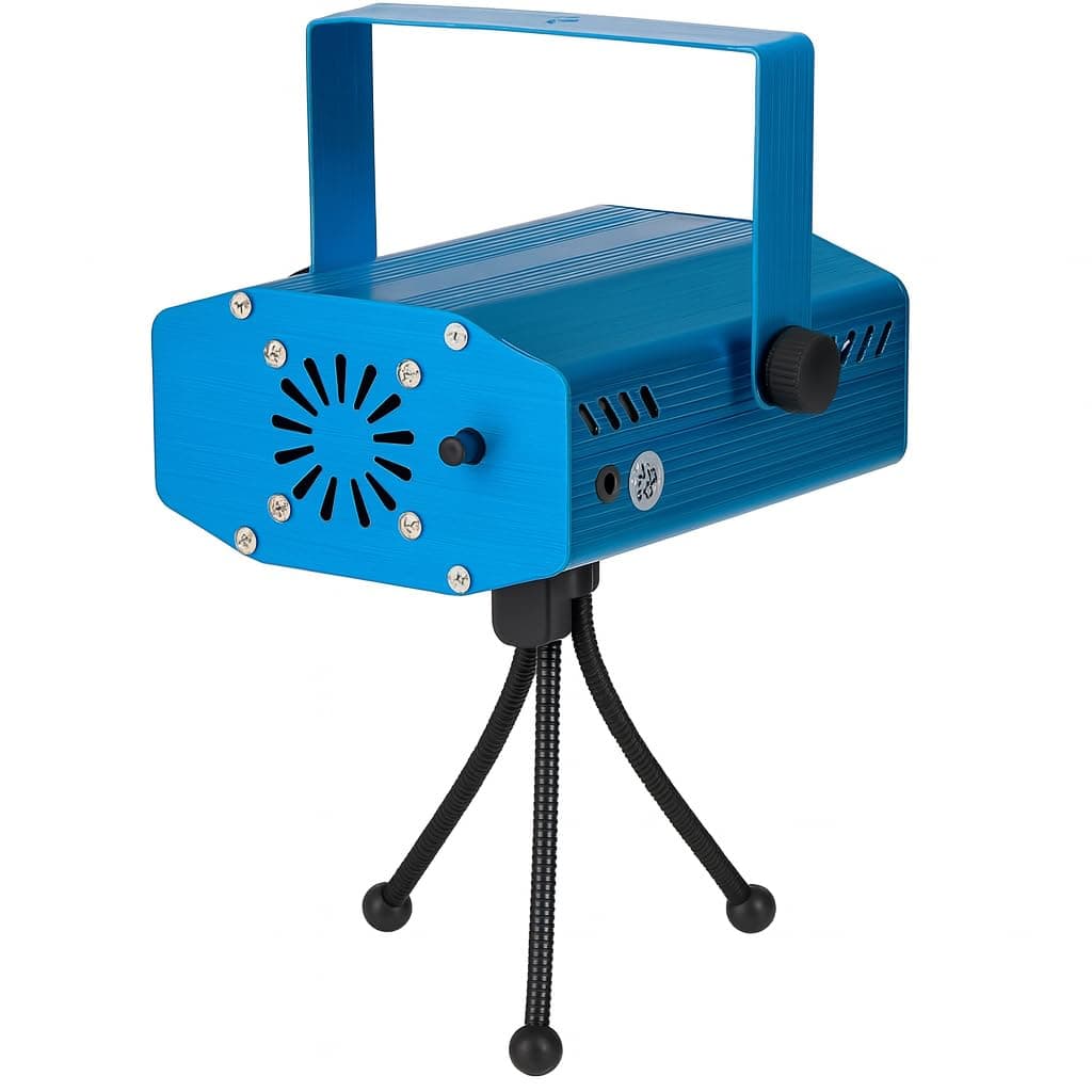 FITTO Mini LED Laser Projector - Disco Decorative Light for Parties, Sound Activated, Multi-Color Stage Light for Birthday, Diwali, Navratri, Wedding & Events