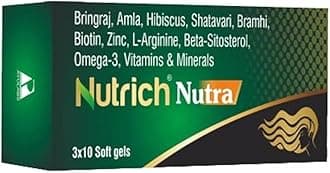 Ayulabs Nutrich Nutra Softgel | Pack of 2 Pcs (6x10 tabs) | Useful in supporting healthy, smooth & Shiny hair