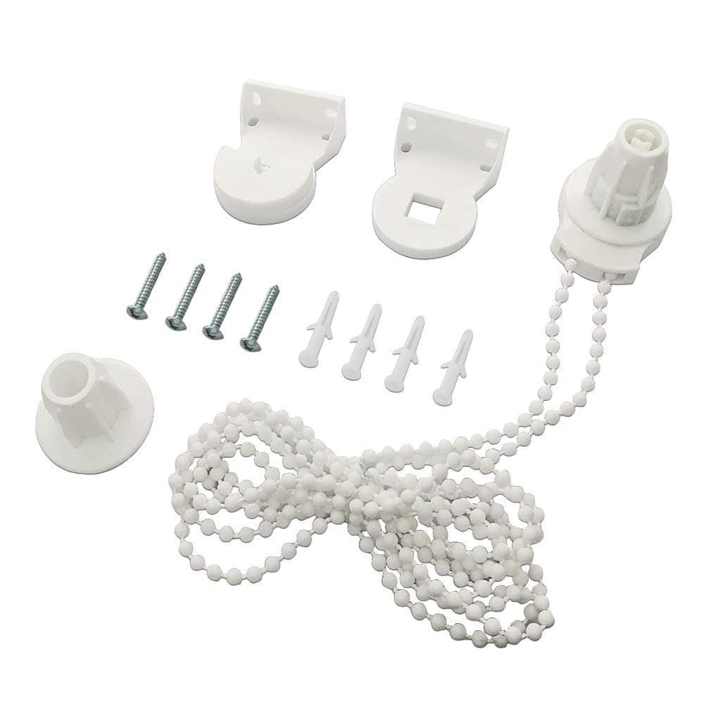 Roller Blind Fittings 25mm / 1'' Pull Cord & Brackets & Sidewinder & Screws Plastic Replacement for Curtain Repair