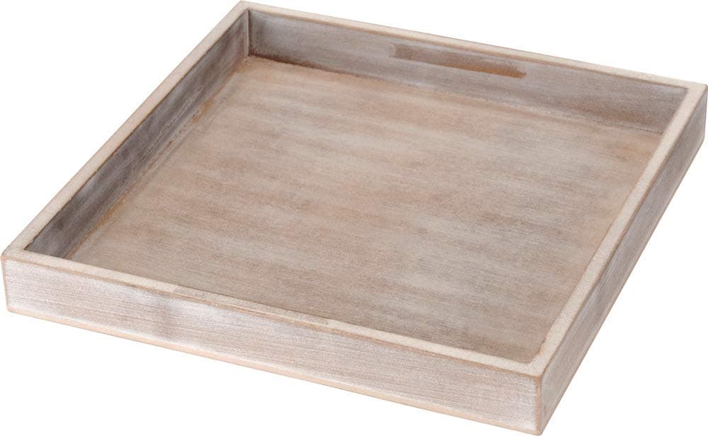 MI CASA Wood Tray, Grey, 30 cm