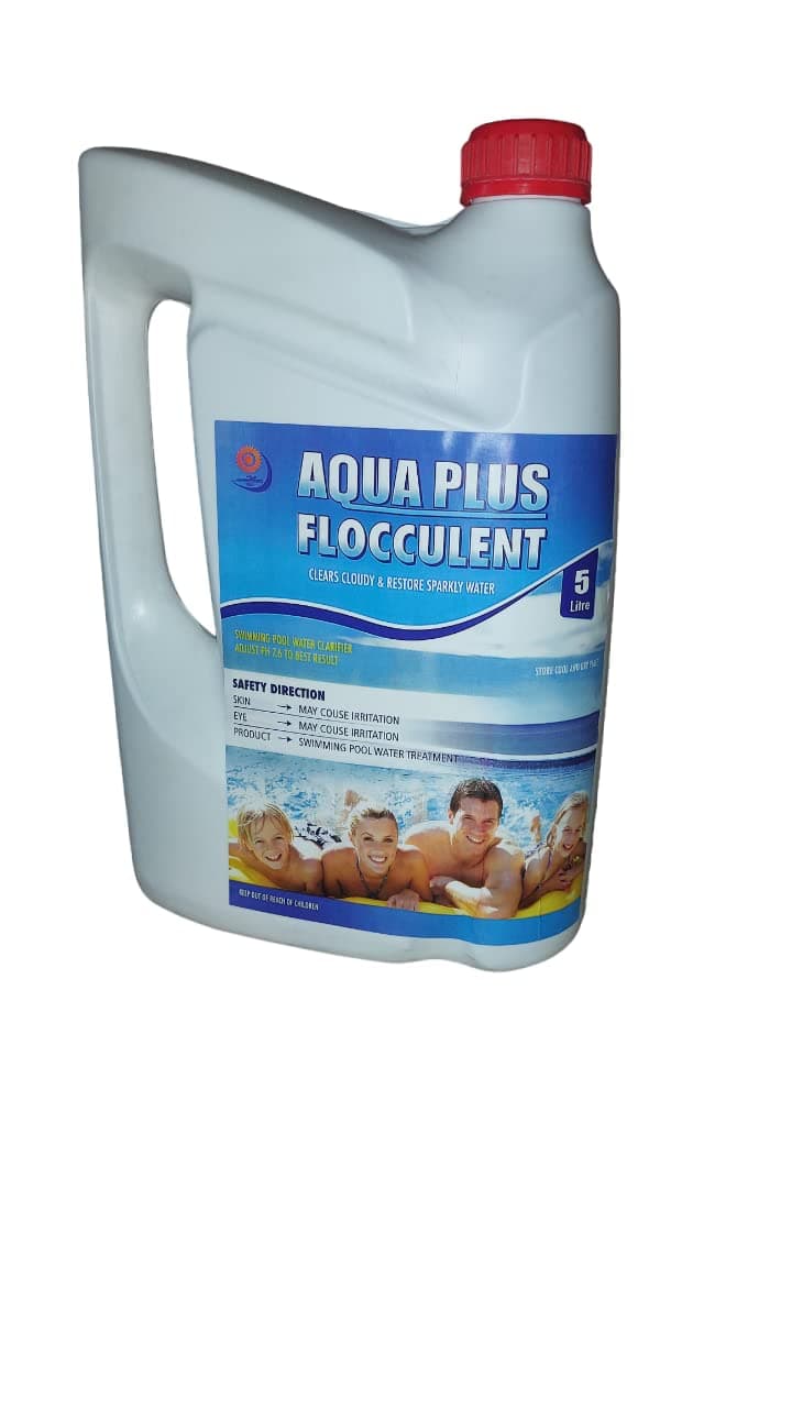 AQUA PLUS Liquid Flocculant for Pool, Spa, jacuzzi baths, and Fountain. Flocculant for Anti-Algae Water Treatment Chemical 5L…