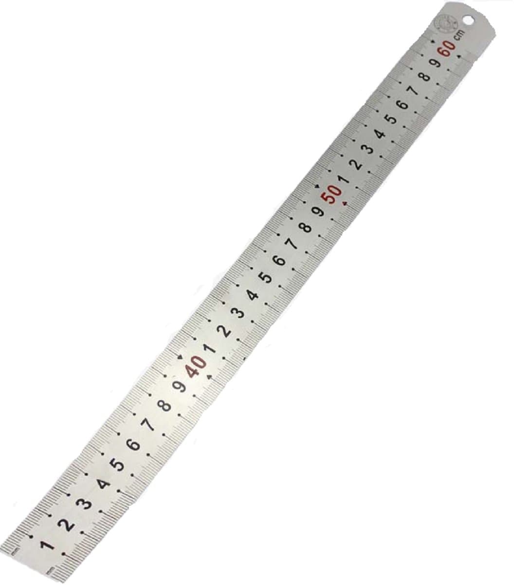 Steel ruler - cms and inches 60cm