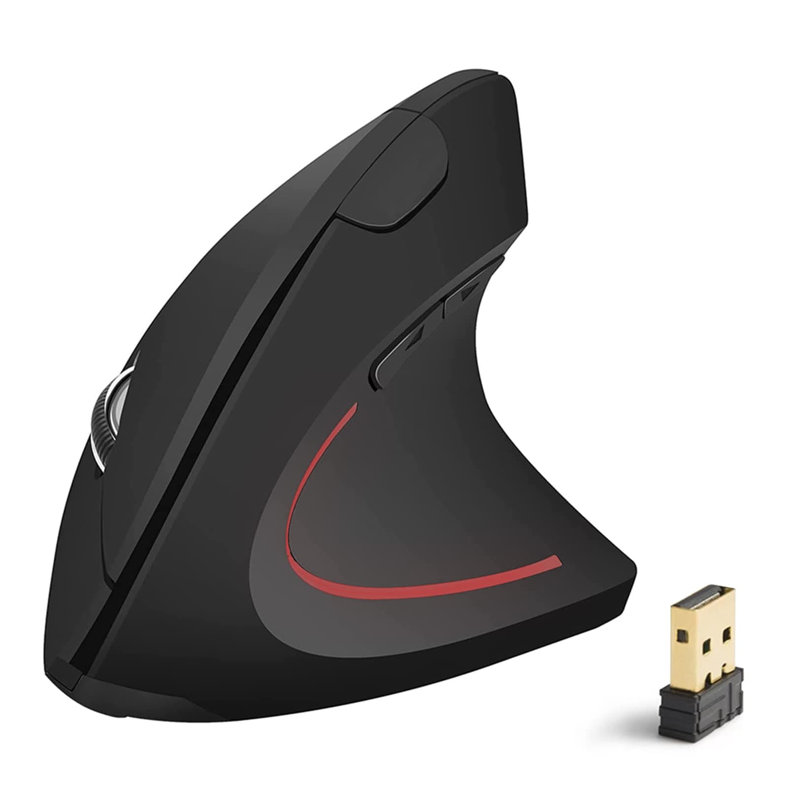 Wireless Mouse, 2.4G Wireless Vertical Mouse Ergonomic Mouse with 3 Adjustable DPI 800/1200/1600,6 Buttons,Compatible with PC,Desktop