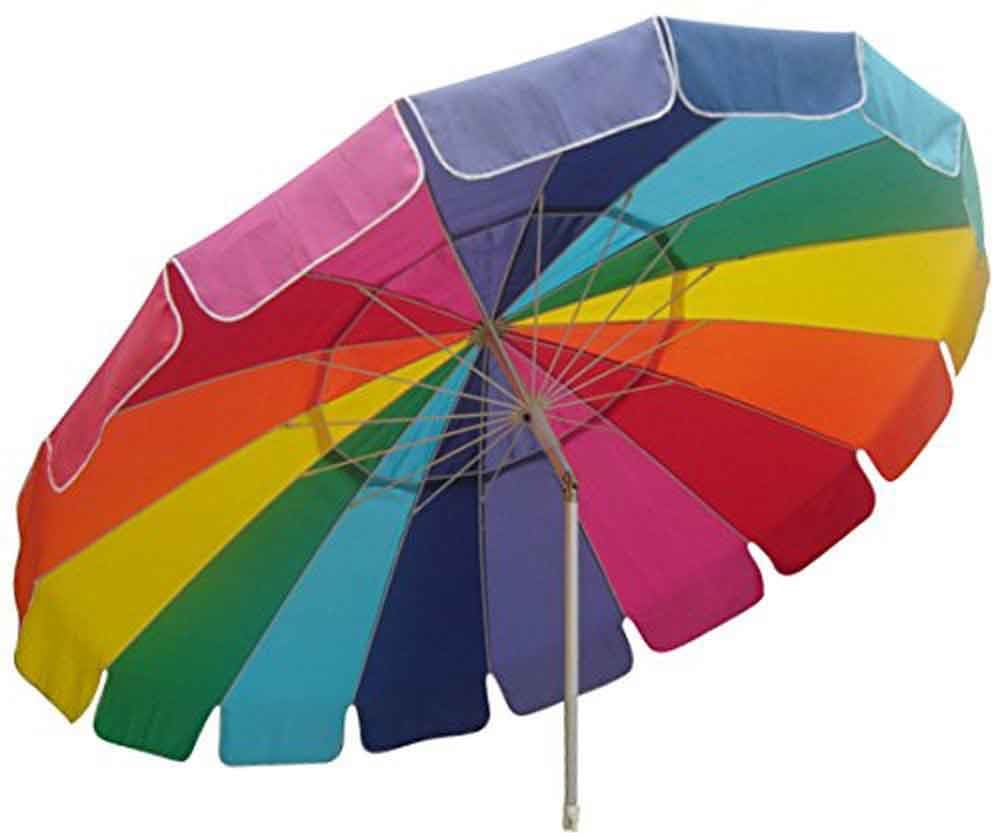 Beach Umbrella Rainbow Includes Carry Bag