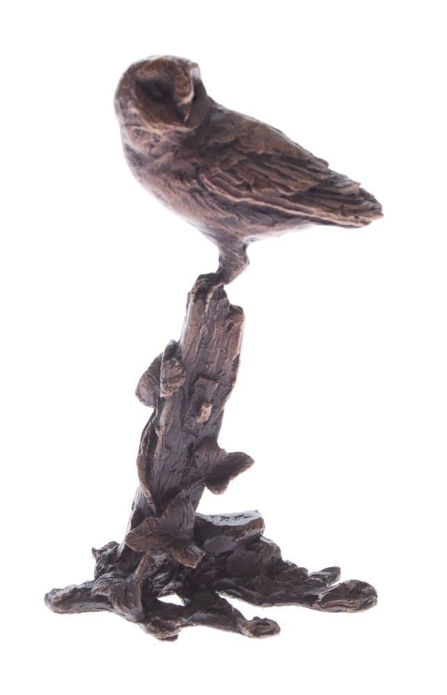 Butler & PeachDetailed Small Solid Bronze Barn Owl