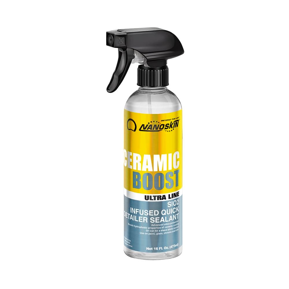 Nanoskin Ultra Line CERAMIC BOOST 16 Oz. –DIY Ceramic SiO2 Spray Sealant for Finishes and Ceramic Coatings | Proprietary (Nano SiO2) Formula | Cars, Trucks, Boats, Bikes, ATV, RV, Glass