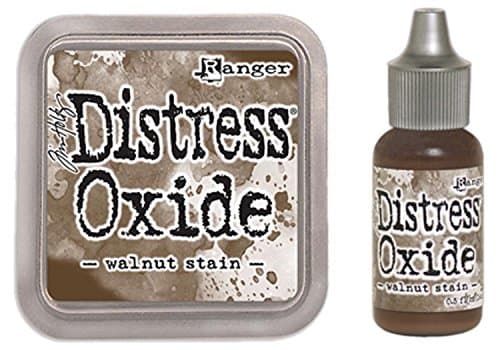 SPECIAL BUNDLE Ranger Tim Holtz Distress Oxide Ink Pad WALNUT STAIN + Reinker