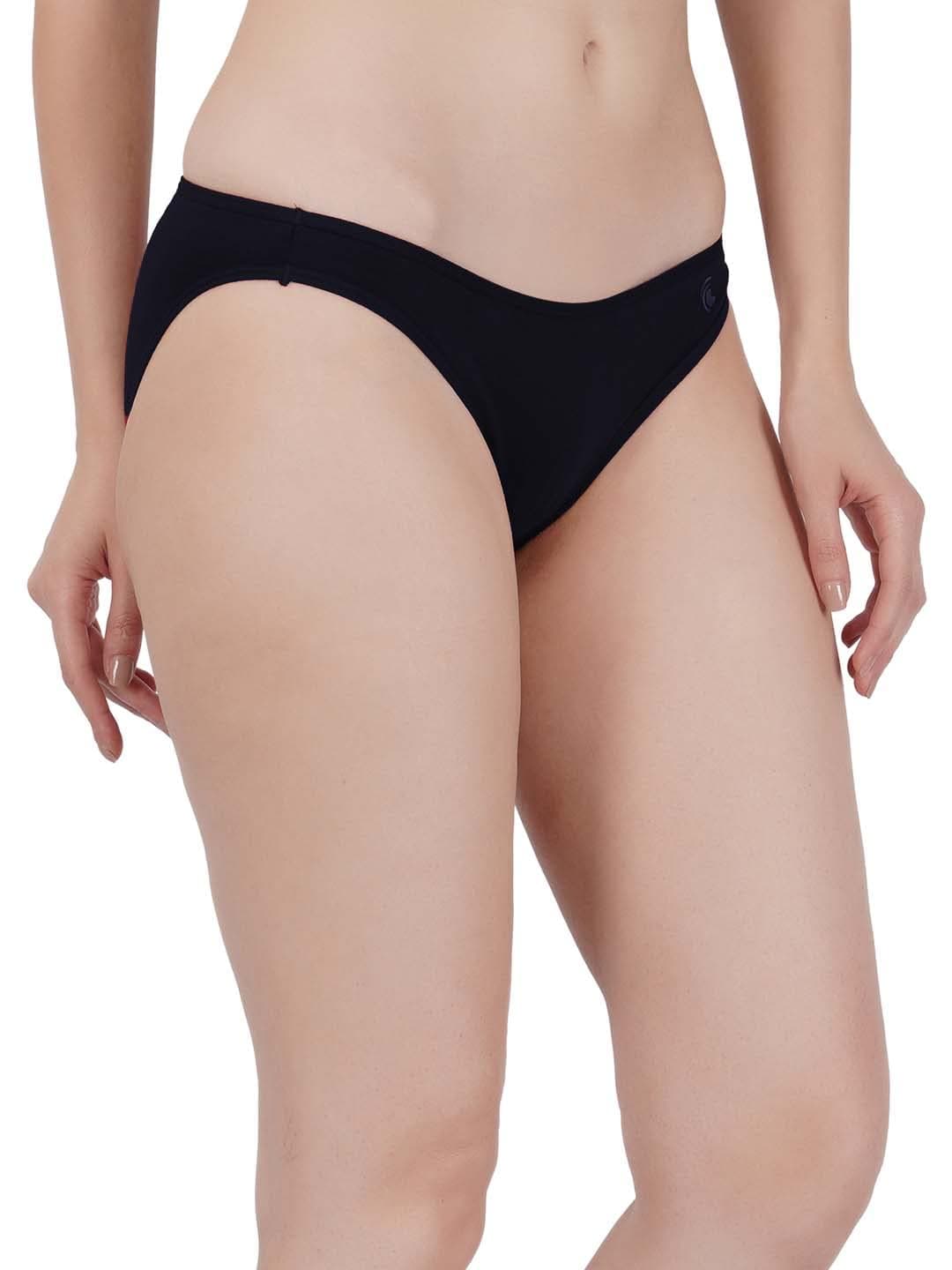 ImperativeWomen's Super Combed Cotton Elastane Stretch Low Waist Bikini Breifs/Panties with Concealed Waistband and StayFresh Treatment (Pack of 3_Colors & Prints May Vary)