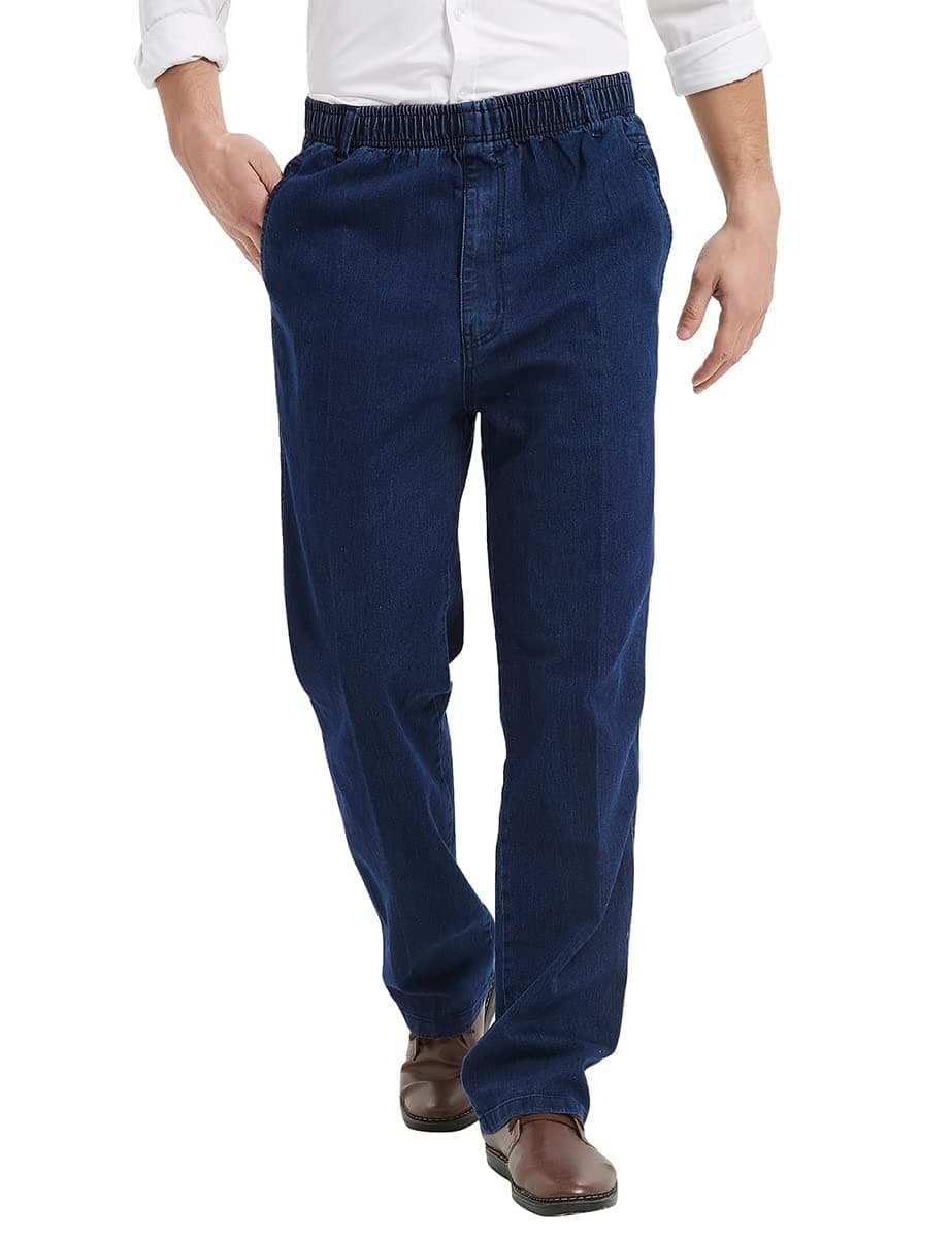 IDEALSANXUN Men’s Elastic Waist Jeans
