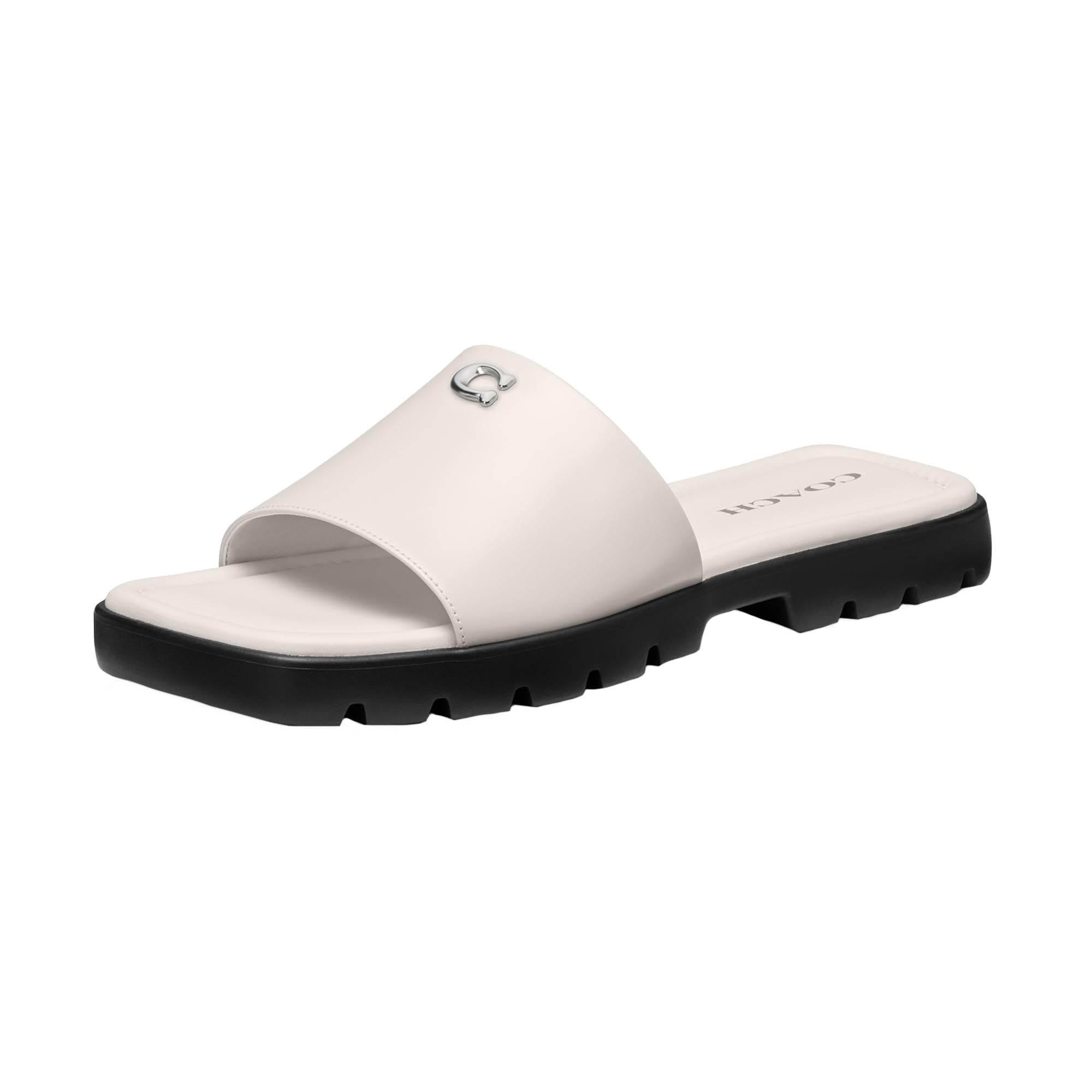 COACH womens Florence Leather Sandal