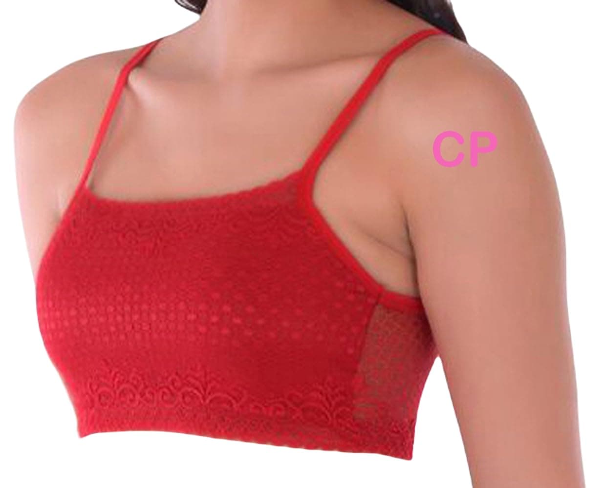 CHILEELIFE Net Casual Lightly Padded Full Coverage Wire Free Self Design Full Coverage Bra for Women