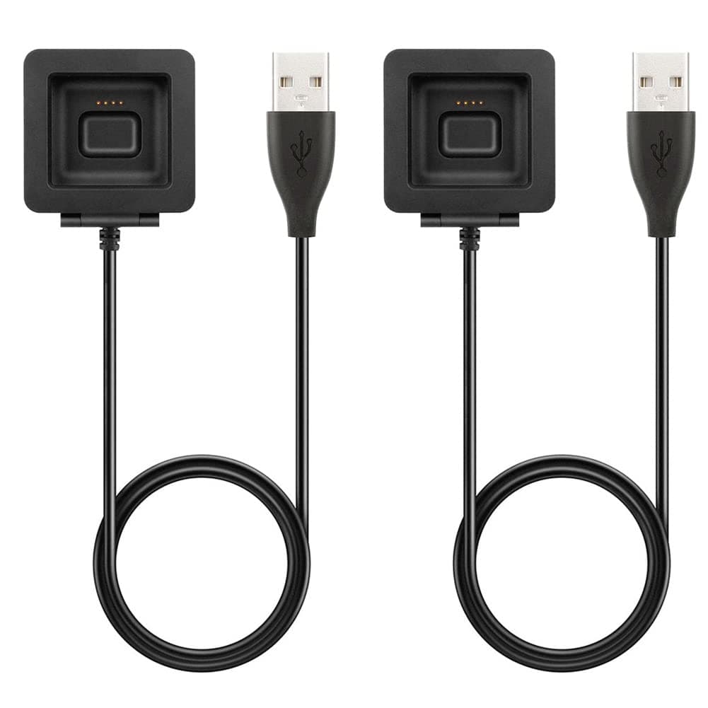 Kissmart Charger for Fitbit Blaze, Replacement Charging Cable Dock Adapter USB Cord for Fitbit Blaze Smart Fitness Watch [2-Pack, 3.3ft/1m]