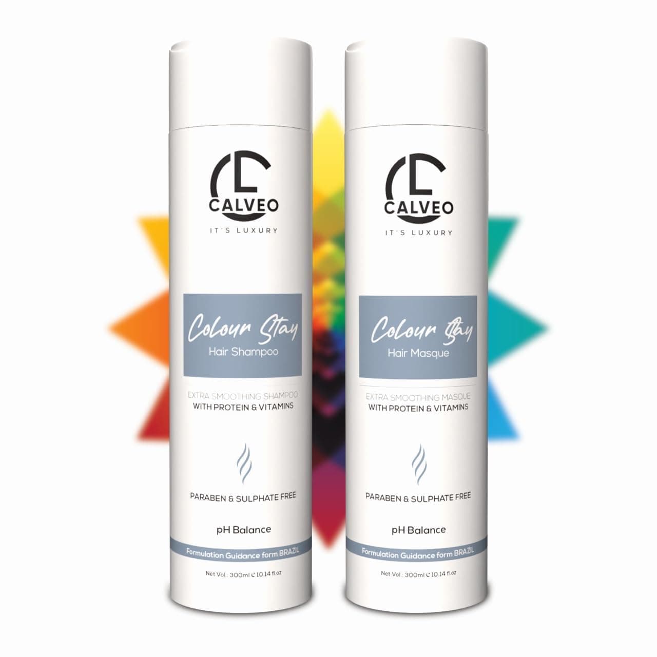 Colour Stay Hair Shampoo & Mask Duo | Luxury Professional Hair Care for Color-Treated Hair | Deep Hydration, Frizz Control, Keratin-Infused Smoothness, Salon-Grade Repair & Shine for Men & Women