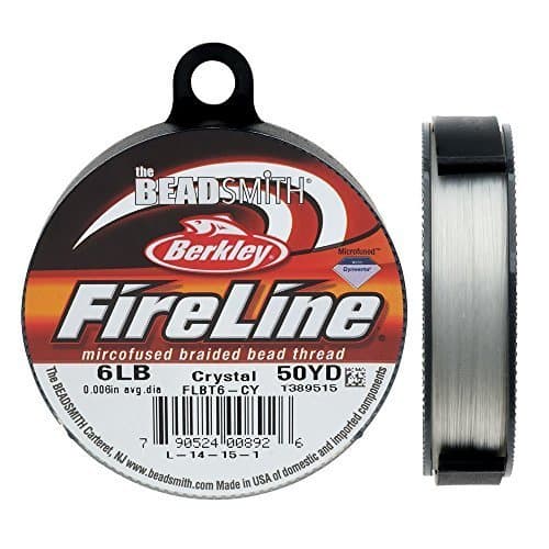 FireLine Beading Thread 6lb - Crystal Clear 0.2mm (.008in) - 45m by Fireline