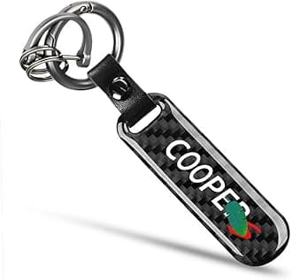 1PCS Car Keychain excellent carbon fiber texture Keychain detachable key rings Compatible with cooper key accessories