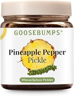 Goosebumps Pickles Pineapple Pepper Pickle | Ananus ka aachar | Exotic Indian Fruit Pickles | Innovative Pickles | Pickled Fruits | Less Oil Achar, 250 GMS