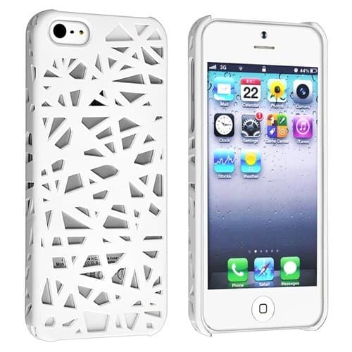 For iPhone 5 case, iPhone 5S case, Ruirs Nice fashion creative Bird Nest design PC Skin Case Cover Phone Case Case Bumper for iPhone 5 iPhone 5S (White)