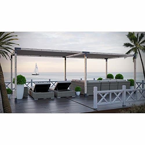 TOJA GRID DP0816GR13 Double System for 4x4 Wood Posts Modular Pergola, Black