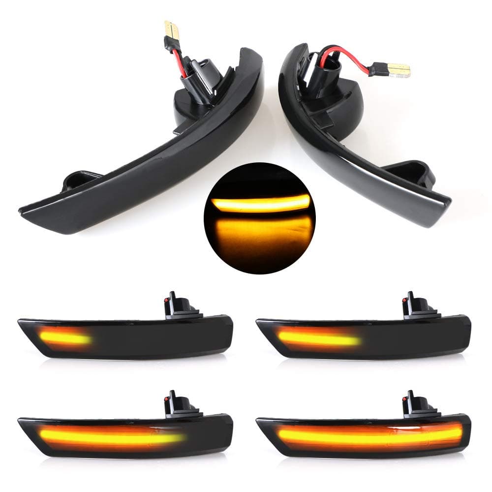 2pcs Dynamic Turn Signal Light LED Side Wing Rearview Mirror Indicator Blinker Light For Ford Focus 2 3 Mk2 Mk3 Mondeo Mk4