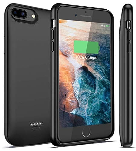 iBatrycas iPhone 7 Plus / 8 Plus Battery Case, 5500mAh Rechargeable Charging Case Charger for Apple 8 Plus / 7 Plus, Best Extended Power Backup Case Juice (Compatible Lightning Headphones)