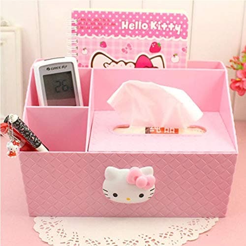 FAWareHouse Tissue Boxes - Kitty Storage Tissue Box Desktop Multifunctional Cover Accessories Home Storage Organization Makeup Organizer 1 PCs